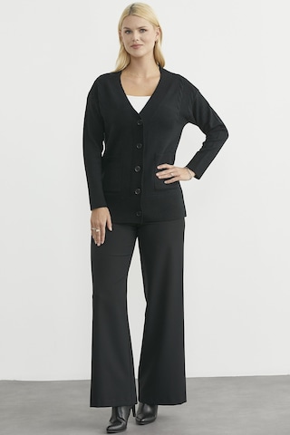 Sementa Oversize Cepli Triko Hırka - Siyah Siyah