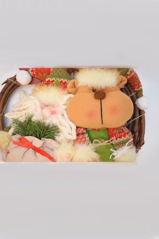 Waldern Luxury Dekoratif Mery Christmas 35cm Geyikli Kapı Süsü