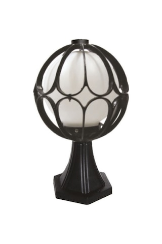 Papatya Set Üstü Fener Bahçe Aydınlatma Armatürü (Siyah)