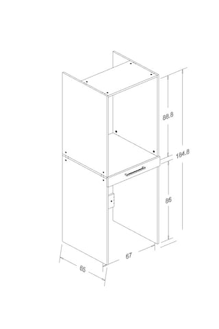 Aska Kurutmalı Çamaşır Makinası Dolabı