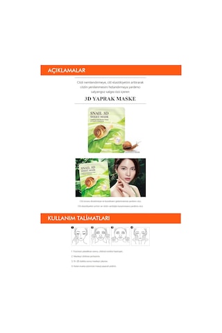 Salyangoz Özlü Onarıcı Yaprak Maske 23g 10ea 2set Snail Healing 3d Sheet Mask Sku: Smg8690010411211