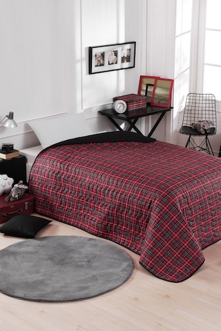 Çok Amaçlı Örtü Tek Kişilik İskoç Kırmızı