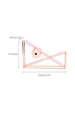 Yuntech01 Gümüşleme Metal Delikli Tasarımlı Bant Kesici, Yeni Nesil Paspaslı, Ofis Ve Okul Kullanıma Uygun, Gül Altın Rengi 1 Adet