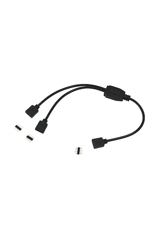 RGB Şerit 4 Pin LED Çoklayıcı Splitter Tek Kumanda 2 Çıkış Kablo