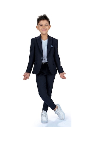 Erkek Çocuk Gofre Ceket Pantolon Tişört Spor Takım Elbise 001