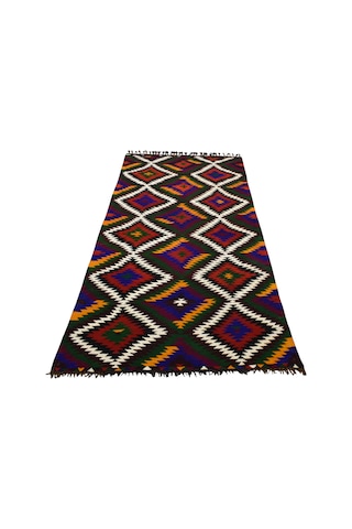 Kilim Antik El Dokuması Yün Antalya Barak Yörük Kilimi 0095 - Yeni - Çok Renkli
