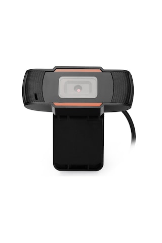 Qingmipy 720p Otomatik Odaklı Usb Web Kamerası, Mikrofonlu, 30 Derece Döner, Hd Video, Laptop/pc Uyumlu, Turuncu-siyah