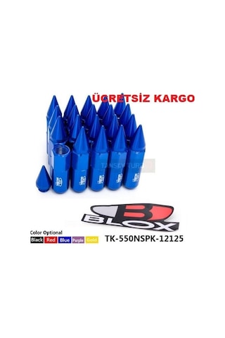 Space Sivri Bijon Takımı Blox Mavi Renkli Uzun Bijon