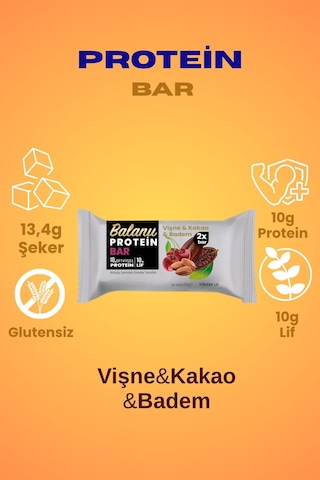 Vişneli & Kakaolu Hurmalı Protein Bar 55gr 2xbar X3 Adet