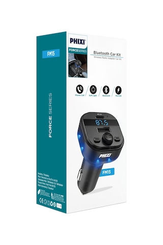 Phixi Fm15 Araç Fm Transmitter Bluetooth 5.3 + Pd & Usb-a Hızlı Şarj