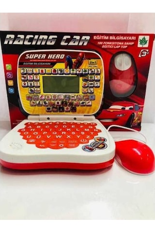 Oyuncak Eğitici Laptop Türkçe-ingilizce 100 Fonksiyonlu Kırmızı