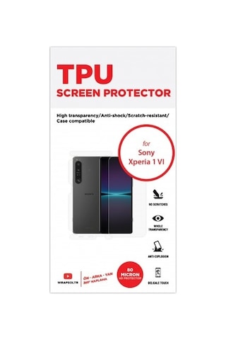 Sony Xperia 1 Vı Ön, Arka Ve Yan 360 Derece Tam Kaplama Tpu Film