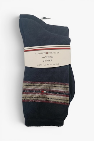 Tommy Hilfiger Th Women Sock 2p Rıb Lurex Strıp Kadın Beyaz Çorap - S701236458
