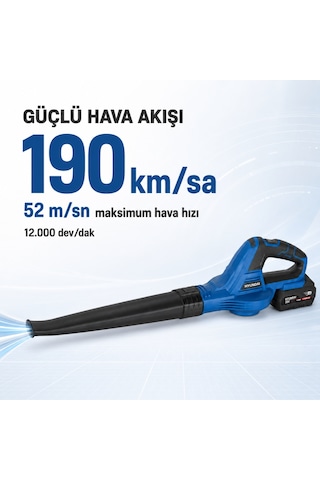 Hyundai Bl202 20v 4ah Akülü Yaprak Üfleme Makinesi Akü Ve Şarj Cihazı Dahil