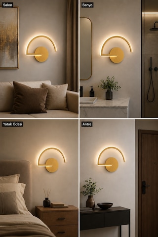 Mori Modern Led Duvar Apliği Günışığı Eskitme