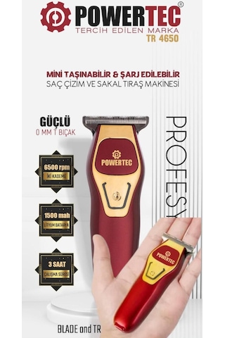 Powertec TR-4650 Mini Profesyonel Tıraş Makinesi