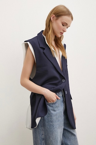 Never More Hakim Yaka Gömlekli Yelek Lacivert Lacivert