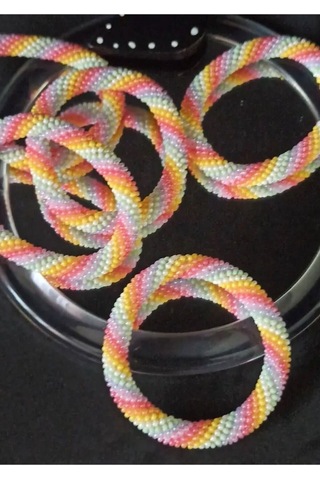 Pastel Tasarım El Yapımi Bileklik Bohem Tarz Pastel Tek Ebat Gold