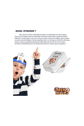 Ben Neyim? Eğlenceli Kutu Oyunu Türkçe-İngilizce Aile Çocuk Eğitimi