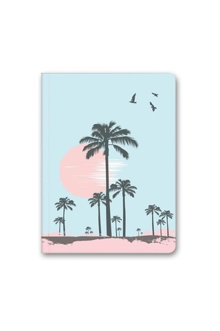 Naturel Mini Defter Çizgili Palmiye 14x20 Cm Çok Renkli