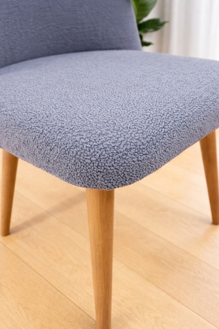 Mutfak Sandalye Kılıfı-büyük Oval Likral Kum Desen Yıkanabilir Lastikli Sandalye Örtüsü Chair Cover Antrasit