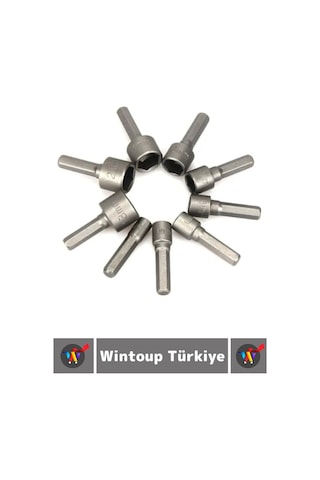 Premium Uzun Ömürlü Aşınmaya Dayanıklı Matkap Vidalama 5 Mm-13 Mm 9 Parça Manyetik Somun Adaptörü