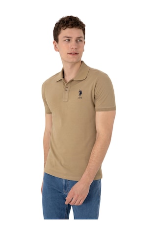 U.S. Polo Assn. Erkek Slim Fit Polo Yaka Basic Tişört Haki