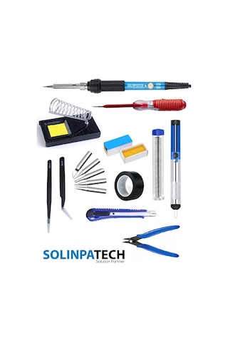 60W Sıcaklık Ayarlı Kalem Havya Profesyonel Seçimler için Lehim Makinesi Full Seti