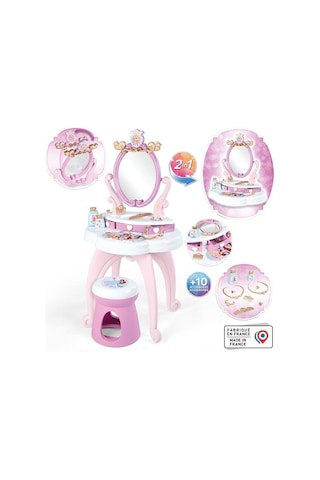 7600320250 Smoby Disney Prensesleri 2si1 Arada Güzellik Masası Oyun Seti