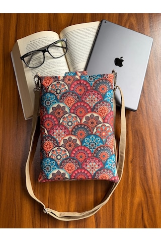 Aksesuarsepeti El Yapımı Cepli, Taşıma Askılı, Kılıf Çanta, Tablet Kılıfı, Kitap Kılıfı, Organizer Çanta, Koyukrem