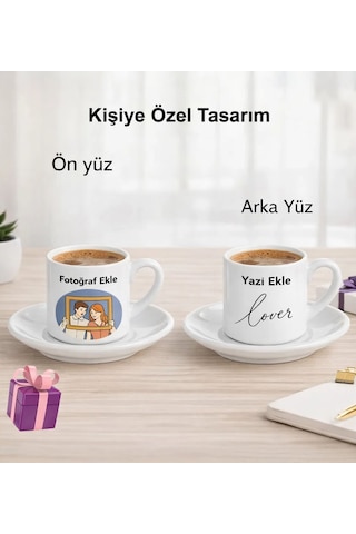 Bk Gift Kişiye Özel Kendin Tasarla Türk Kahvesi Fincanı - Sevgiliye Hediye, Arkadaşa Hediye, Doğum Günü Hediyesi Kobitmeyencom36890 Bk Gift