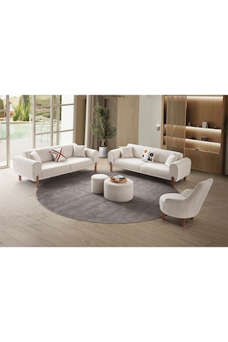 Armoni 3+3+1+1 Koltuk Takımı Krem