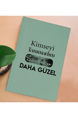 Bk Gift Kimseyi Tanımadım Ben Atatürk Temalı Su Yeşili Sert Kapaklı Defter Ve Middle Kupa Seti-1, Arkadaşa Hediye, Yeni İş Hediyesi, Doğum Günü Hediyesi Yeşil