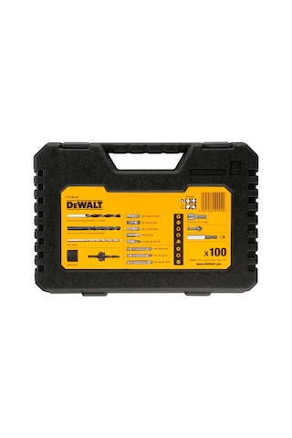 Dewalt DT71563-QZ Metal Ahşap Duvar Vidalama Testere Matkap Ucu Seti 100 Parça