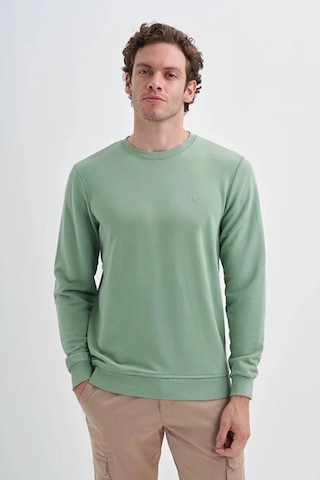 Cazador Slim Fit Mevsimlik 3 İplik Pamuk Karışımlı Sweatshirt-56100 Yeşil