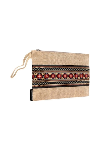 Yaratıcı Tasarım Hasır Kadın Portföy & Clutch Çanta Kırmızı