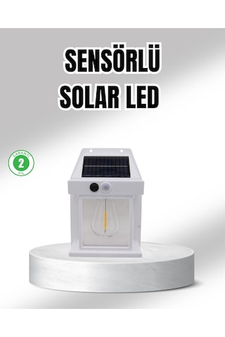Güneş Enerjili Dış Mekan Sensörlü Duvar Lambası Ip65 Su Geçirmez 04183635