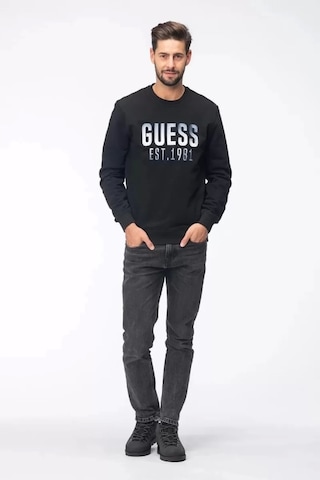 Guess Erkek Siyah Sweatshirt Siyah
