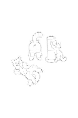 Gildedwill Plastik Kedi Kurabiye Kalıpları Kedi Poposu Şeklinde Kendin Yap Bisküvi Kurabiye Kalıbı Damgalı Pişirme Kapları Kendin Yap Bisküvi El Kalıbı Pişirme Malzemeleri