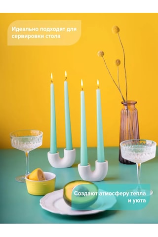 Svetıt' Şamdan İçin Uzun Dekoratif Masa Mumları 211469753 Naneli