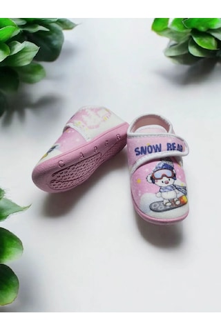 Çocuk Tam Ortopedik Cırtlı Ev Kreş Okul Panduf Pembe