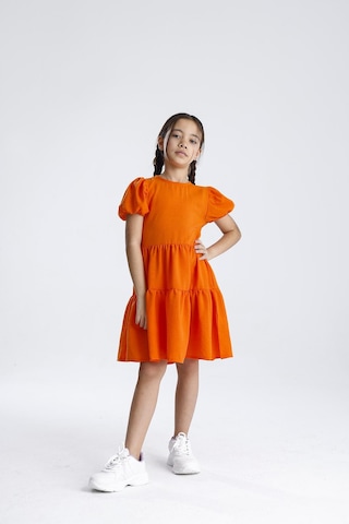Miababy Basic Düz Elbise Oranj
