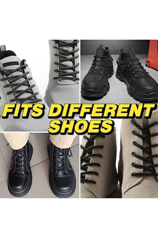 150 Cm Siyah Fitilli Yuvarlak Bot Bağcığı,1 Çift Siyah