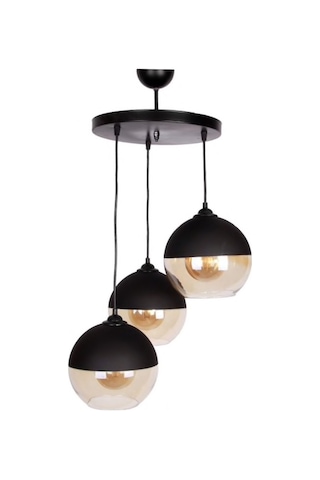 Mylights Retro Üçlü Sarkıt Avize 20Cm Camlar Rustik Avize