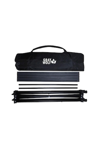 Gray Wolf Alüminyum Deluxe Katlanır Kamp Masası Taşıma Çantalı Alm102 Siyah