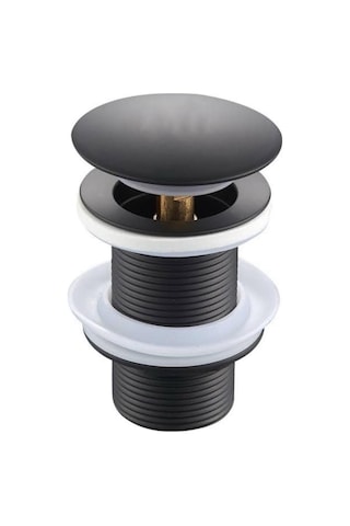 Boheme S Tipi Bas-çek Paslanmaz Lavabo Sifonu Siyah Siyah