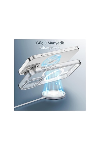 Apple iPhone Uyumlu 13 Pro Şeffaf Magsafe Kılıf Mtl Safe