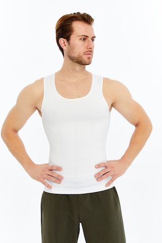 Fitform Giyim Fitform Premium Erkek Atlet Korse Atlet Bel Göğüs Göbek Jinekomasti Dik Duruş Beyaz