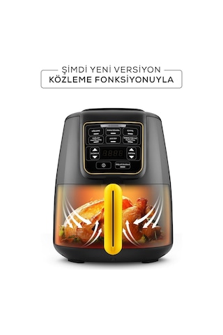 Karaca Air Pro Cook Köz XL Airfryer 4 L Yağsız Fritöz (Teşhir) Black Gold
