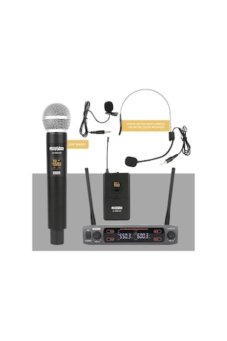 Lastvoice Lv-502eh Uhf Dijital Çiftli El Yaka Headset 2x30 Kanal